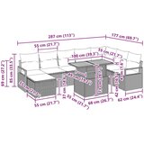  Vrtni set za objed s jastukom 9 pcs Siva i mornarsko plava | shoptok.hr