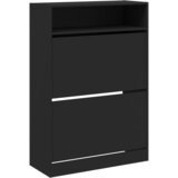 Maison Chic Omarice za obutev - Kopa za čevlje z 2 predaloma črna 80x34x116 cm, (21778068) | Shoptok.si