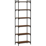  Regal za knjige 6 razina smeđa boja hrasta 60x30x188 cm drveni | shoptok.hr