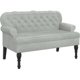  Klupa s naslonom svijetlosiva 119,5x64,5x75 cm baršun | shoptok.hr