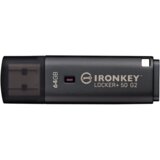 Kingston Technology IronKey Locker+ 50 G2 USB izbrisivi memorijski pogon 64 GB USB Tip-A 3.2 Gen 1 (3.1 Gen 1) Crno | shoptok.hr