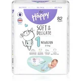 Baby Happy Soft&Delicate Size 1 Newborn plenice za enkratno uporabo 2-5 kg 82 kos