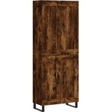  Visoka komoda dimljeni hrast 69,5x34x180 cm konstruiranog drva | shoptok.hr