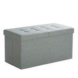 Songmics klop, 80 l, tabure z odlagališčem in polovično prevleko, ki se lahko nagne na stran, 76 x 38 x 38 cm, siva, LSF41G, (21671066) | Shoptok.si