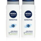 Nivea Men Sensitive gel za prhanje za telo in lase (ugodno pakiranje) | Shoptok.si