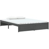  Okvir za krevet od masivnog drva sivi 140 x 200 cm | shoptok.hr