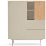 Teulat Svijetlo siva/u prirodnoj boji visoka komoda u dekoru hrasta 100x45 cm Otto – Cijene