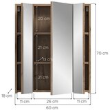 MID.YOU omara z ogledalom ice, barva hrasta | Shoptok.si