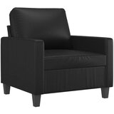  Fotelj s stolčkom za noge črn 60 cm umetno usnje, (20910157) | Shoptok.si