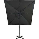  Konzolni suncobran sa šipkom i LED svjetlima 250 cm antracit | shoptok.hr