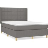  Box spring posteljni z vzmetnico temno siv 140x190 cm blago, (20791606) | Shoptok.si