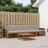  Set vanjskih sofa 5 pcs Prirodna i Svjetlosiva | Eponuda.com