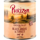  Varčno pakiranje Purizon 24 x 800 g - Govedina Black Angus & puran s sladkim krompirjem in brusnicami | shoptok.hr