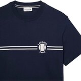 Lacoste Printed Embroidered Cotton Jersey T-Shirt Midnight Blue Plava | shoptok.hr