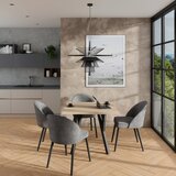 ADRK Jedilniki komplet RODOS 84 s 4 oblazinjenimi stoli - SONOMA-RNA | Shoptok.si