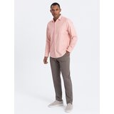Ombre Men's REGULAR FIT shirt with pocket - pink | Shoptok.si