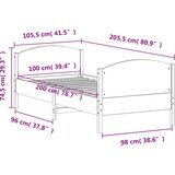  Okvir kreveta bez madraca bijeli 100x200 cm konstruirano drvo | shoptok.hr