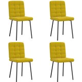 Maison Chic Jedilni stoli - Vzorci stoli 4 kosi rumen žamet A872, (22032352) | Shoptok.si