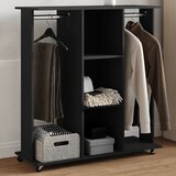 vidaXL Ormar s kotačima crni 102 x 38 x 110 cm od konstruiranog drva | shoptok.hr