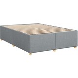 vidaXL Box spring posteljni z vzmetnico svetlo siv 140x190 cm blago | Shoptok.si