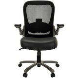 MID.YOU VRTLJIVI STOL tekstil, usnje črna | Shoptok.si