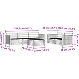  Set vanjskih sofa 6 kom. Prirodna Čvrsto drvo akacije | shoptok.hr