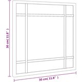 vidaXL Stensko ogledalo črno 30x30 cm kvadratno železo | Shoptok.si