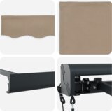 vidaXL Automatska uvlačiva tenda bež 500x300 cm, Tenda za zamjenu tkanine za okvir 5x3 m bež | shoptok.hr