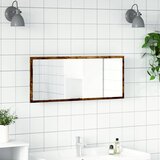  LED kupaonsko ogledalo dimljeni hrast 100x8,5x37 cm | Eponuda.com
