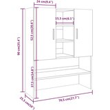 Ormarić za perilicu rublja boja dimljenog hrasta 70,5x25,5x90cm | shoptok.hr