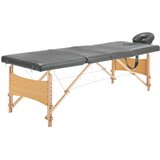  Stol za masažu s 4 zone i drvenim okvirom antracit 186 x 68 cm | shoptok.hr