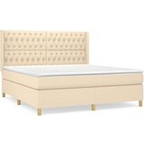  Krevet s oprugama i madracem krem 180x200 cm od tkanine | shoptok.hr