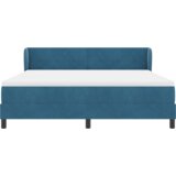 Box Postelja s vzmetnico Temno modra 180x200 cm Žamet, (22051884) | Shoptok.si