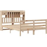 vidaXL Knjižna postelja brez vzmetnice 140x190 cm trdna borovina | Shoptok.si