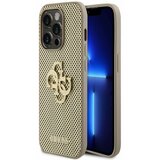 Guess PU Perforated 4G Glitter Metal Logo Zadní Kryt pro iPhone 15 Pro Gold Ovitek za telefon Vijolična Cene