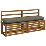  Jastučići za klupe VIANEN 2 kom. 100% poliester Siva - Siva 140 x 30 x 12 cm | shoptok.hr