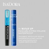 IsaDora Build Up Mascara Extra Volume maskara za ekstra volumen vodoodporna odtenek 01 Black 10 ml | Shoptok.si