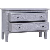 Komoda s 2 ladice 90 x 30 x 60 cm od masivnog drva mahagonija | shoptok.hr