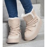  Beige platform snow boots insulated with fur Andra | shoptok.hr