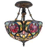  quoizel qz-larissa-sf - plafonski luster tiffany larissa 2xE27/60W/230V | Eponuda.com