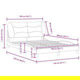  Posteljni okvir z vzglavjem rjav 140x200 cm umetno usnje, (21081974) | Shoptok.si