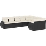  The Living Store Vrtna sedežna garnitura 9-delna z blazinami črn poli ratan - Vrtna Sedežna Garniture, (21455073) | Shoptok.si
