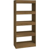 Furnova Knjižna omara/pregrada rjavi hrast 60x30x135 cm konstruiran les, (21951139) | Shoptok.si