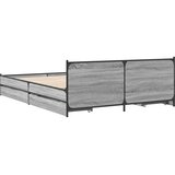  Okvir za krevet s ladicama boja sivog hrasta 135x190 cm | shoptok.hr