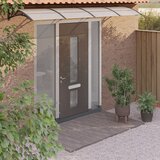 Nadstrešnica za vrata crna i prozirna 400 x 80 cm polikarbonat | shoptok.hr
