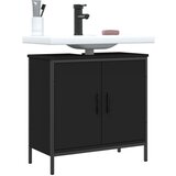 vidaXL Ormarić za umivaonik crni 60 x 30 x 60 cm konstruirano drvo Cijene