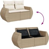  9-dijelni set vrtnih sofa s jastucima bež od poliratana | shoptok.hr