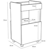 Hübsch Kolica za posluživanje na kotačima u dekoru hrasta 35x40 cm Forma – | shoptok.hr