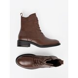 Sergio Leone Brown lace-up ankle boots with a low heel by | Shoptok.si
