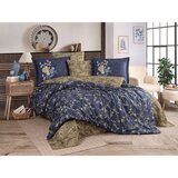 Jessica Dark BlueKhaki Exclusive Satin Double Quilt Cover Set | ePonuda.com